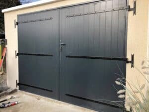 Installation d'une porte de garage aluminium gris anthracite proche de BOLBEC 76210